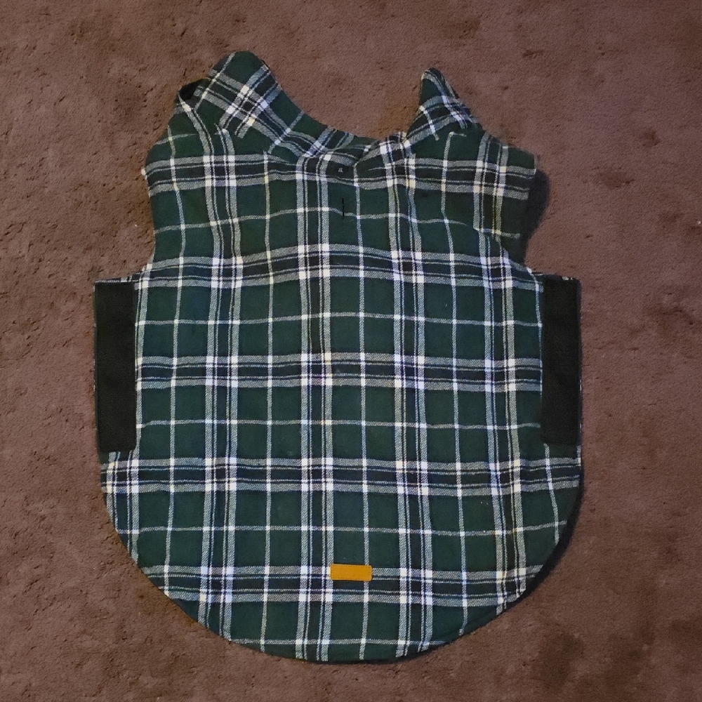 Plaid Green Dog Coat